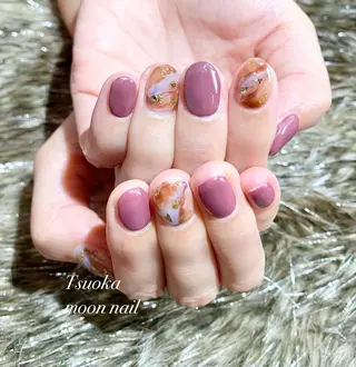 ネイル 🌙都岡 ムーンネイルのネイルデザイン