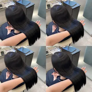 セミロング カラー パーマ 江坂トレンド韓国風 髪質改善shinoのヘアスタイル