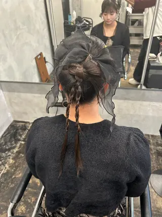 ロング 松川ヒナ|韓国レイヤ /耳つぼジュエリーのヘアスタイル