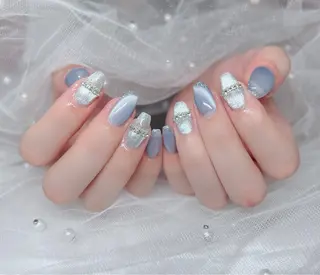 ネイル 🎀PG🩵 ネイルサロンのネイルデザイン