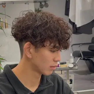 パーマ メンズ 💋ホワイトメッシュ /パーマ/メンズ💋のヘアスタイル