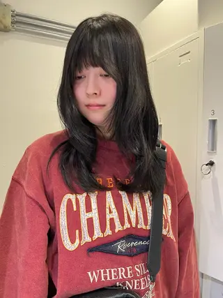 ロング カラー 似合わせイメチェン/ 顔周り/ののかのヘアスタイル