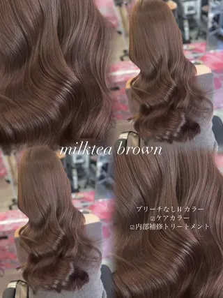 ロング カラー PELE所属・愛されミルクティー 💍🎀yuiのヘアスタイル