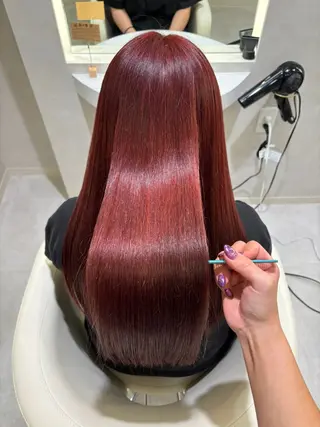 ロング カラー ヘアアレンジ 艶髪/髪質改善/ 松村きさらのヘアスタイル