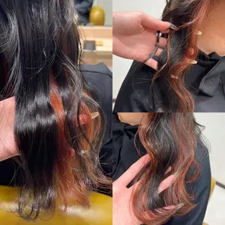 セミロング カラー 松本 菜那のヘアスタイル