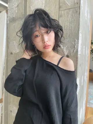 ショート パーマ 垢抜けボブ/SAHO /OAK溝の口のヘアスタイル