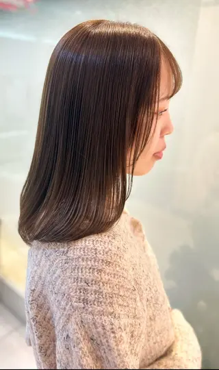 ミディアム カラー 髪質改善/縮毛矯正 ササキナツミのヘアスタイル