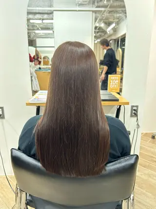 ロング カラー ベージュ/ダブルカラ ー/新潟駅/青柳萌果のヘアスタイル