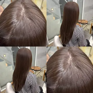 セミロング カラー nude所属・𝐀𝐦𝐞𝐫𝐢 /透明感カラーのヘアスタイル