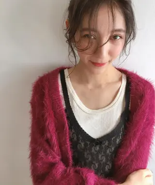 ミディアム カラー 透明感🎀LOREN エリコ🌈のヘアスタイル