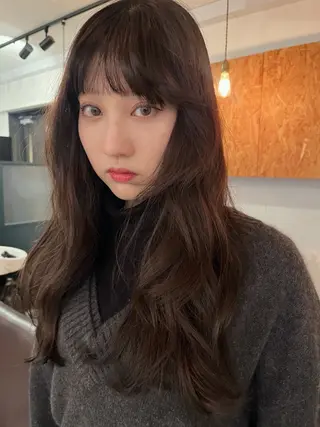 ロング カラー 暖色/パーマ 🌼クニトウメイのヘアスタイル