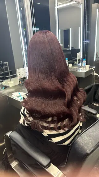 ロング カラー ヘアアレンジ ハイトーン/透明感 髪質改善/rinaのヘアスタイル