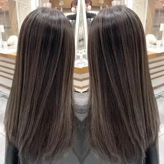 ロング カラー 縮毛/レイヤー 韓国/橋口のヘアスタイル