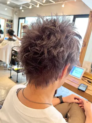 ショート カラー メンズ ハイライト/インナー /ブリーチ/レイヤーのヘアスタイル