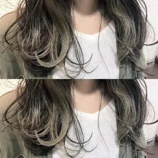 セミロング カラー シールエクステ⭐️ オオミタクヤのヘアスタイル