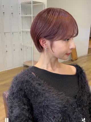 ショート カラー パーマ côte所属・🫧 りょうた 🫧 ショート特化/表参道のヘアスタイル