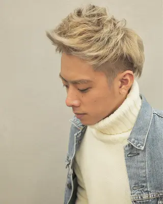 ショート メンズ N/デザインカラー 🌿ナギのヘアスタイル