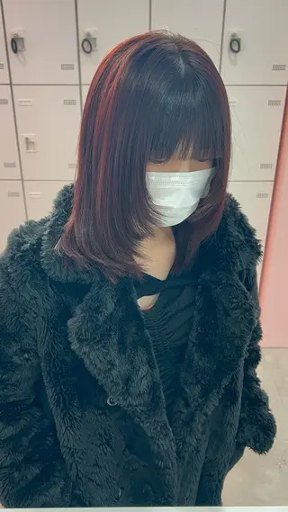 ロング カラー エフェクトブリーチ／ レイヤーカット／翔のヘアスタイル