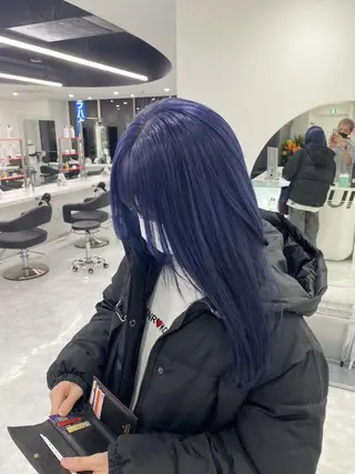 カラー 大人っぽ韓国ヘア 寒色💙yuma💙のヘアスタイル
