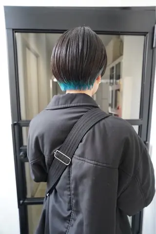 ショート カラー wabi【ワビ】所属・manami/ヘア セット/ハイトーンのヘアスタイル