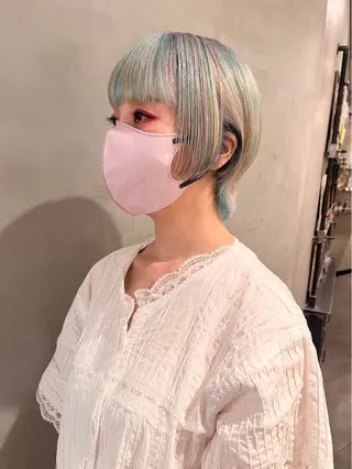 ショート カラー 顔まわり/暖色 可愛い特化🎀ゆうなのヘアスタイル