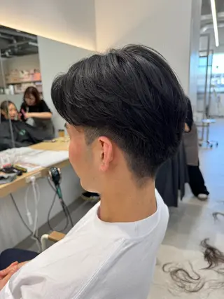 ショート パーマ メンズ メンズカット/ ブリーチ/かほのヘアスタイル