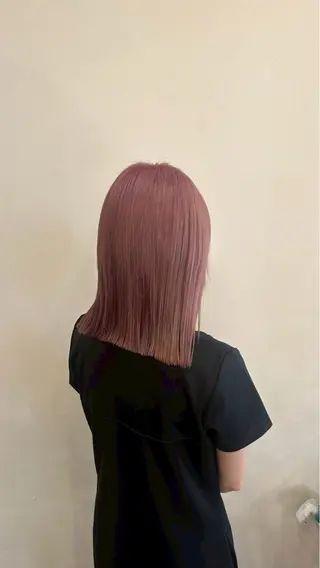 ミディアム ルプラボウ/ぴーす/ 縮毛矯正のヘアスタイル