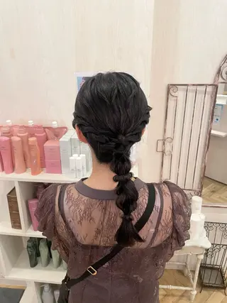 セミロング ヘアアレンジ ダブルカラー/ レイヤー🍒齋藤 澪のヘアスタイル