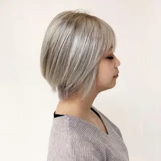 ショート カラー 💎大人ハイライト 💎上杉一也💎のヘアスタイル