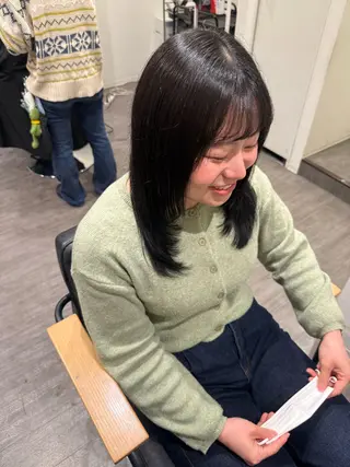 ミディアム カラー 艶髪レイヤー上田 紗也🇰🇷💗のヘアスタイル