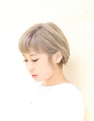 ショート カラー ☕️ベージュカラー 内藤光哉☕️のヘアスタイル