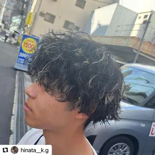 ショート カラー パーマ メンズ 🩷Eny terrace🩷のヘアスタイル