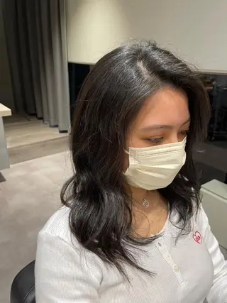 ロング 韓国風/オシャレ /縮毛矯正/滝口琴未のヘアスタイル