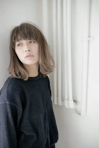 ミディアム 佐藤 旭のヘアスタイル