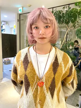 ショート カラー Hair & make Lamp所属・梅田のブリーチ特化 美容師KAI🥰のヘアスタイル
