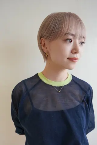 ショート nicoTOKYO 原宿所属・センターパート /メンズ/海野颯生のヘアスタイル