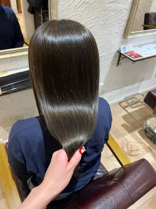 セミロング カラー 🥀韓国ヘア🥀 宮津真菜のヘアスタイル