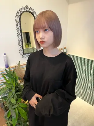 ミディアム カラー 🩷ハイトーン透明感 レイヤー🩷ユリカのヘアスタイル
