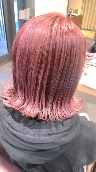 ミディアム カラー パーマ ヘアアレンジ メンズ キッズ 髪質改善/美髪矯 正ヤマモトハルキのヘアスタイル