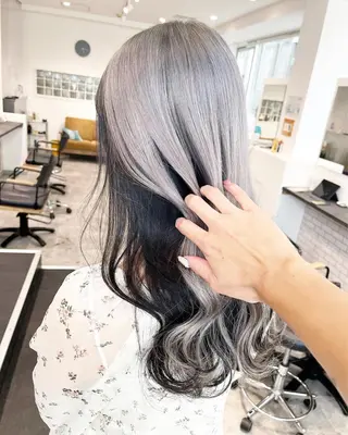 ロング カラー JIL BLAN 京都所属・RU RIのヘアスタイル