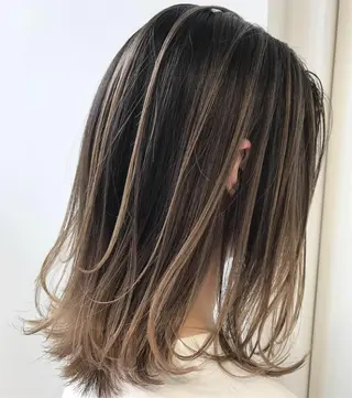 ミディアム カラー パーマ ヘアアレンジ 【公式】amble luxe池袋東口🩷のヘアスタイル