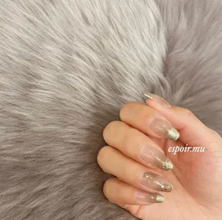 ロング ネイル espoir. muのネイルデザイン