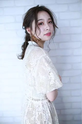 セミロング カラー パーマ ヘアアレンジ メンズ キッズ ネイル マツエク・マツパ premier modelsのヘアスタイル