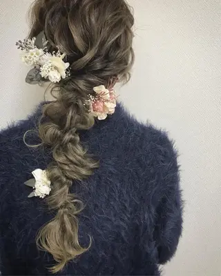 ロング ハイライト、レイヤー カット/西梅田/中西のヘアスタイル