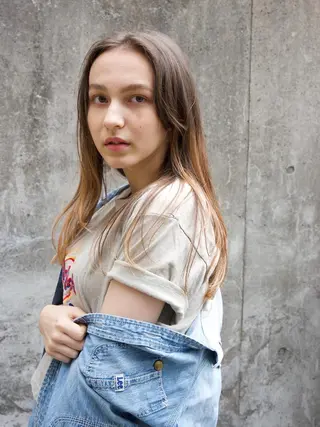 ロング 柳下 涼のヘアスタイル