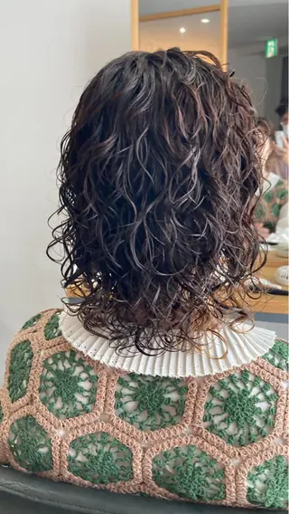 セミロング パーマ Izumi所属・ヨシアキ/パーマ/ ウルフ/ボブ/メンズのヘアスタイル