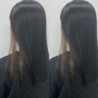 セミロング ブリーチ無しカラー✨ 美鈴のヘアスタイル