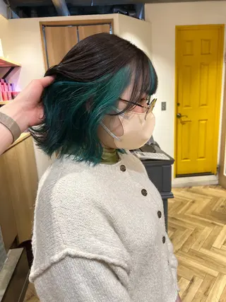 ミディアム カラー 艶カラー/韓国顔周り 🎀mamiのヘアスタイル