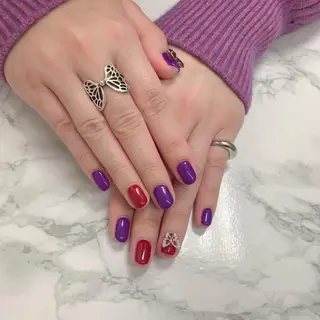 ネイル はな💎ネイル ワンホン、長さ出しのネイルデザイン