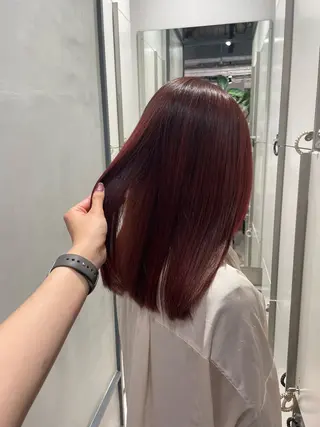 ミディアム カラー 大谷 百音のヘアスタイル